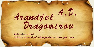 Aranđel Dragomirov vizit kartica